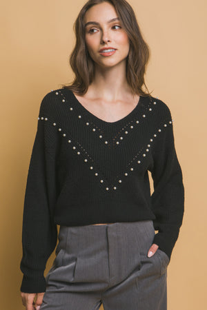 Pearl details sweater