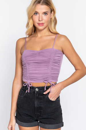 Ruched Side Shirring Cami Top