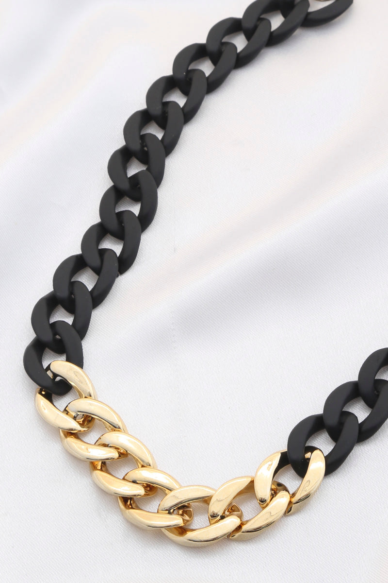Soft Texture Curb Link Ccb Necklace