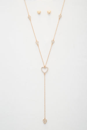 Heart Y Shape Metal Necklace