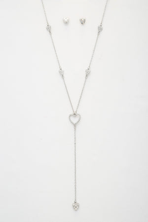 Heart Y Shape Metal Necklace