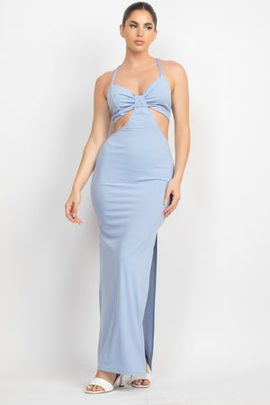 Cutouts Side Slit Maxi Dress