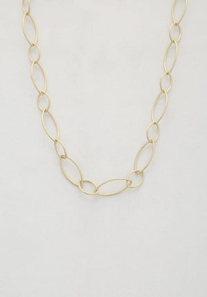 Oval Link Metal Necklace