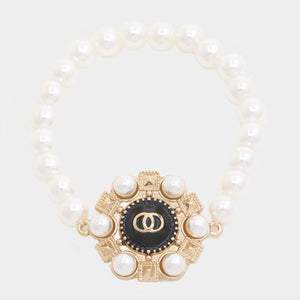 Double Circle Pearl Bead Bracelet